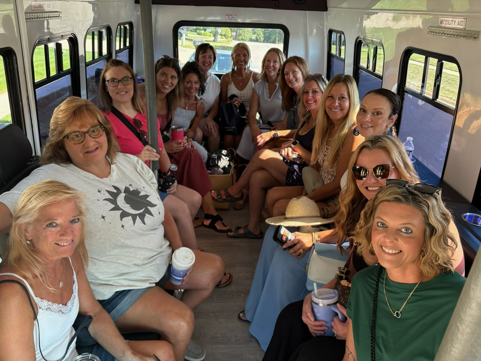 Party bus in Grand Beach, Michigan for custom group celebrations and local excursions